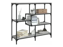 Mesa consola madera contrachapada gris Sonoma 103x32x95 cm