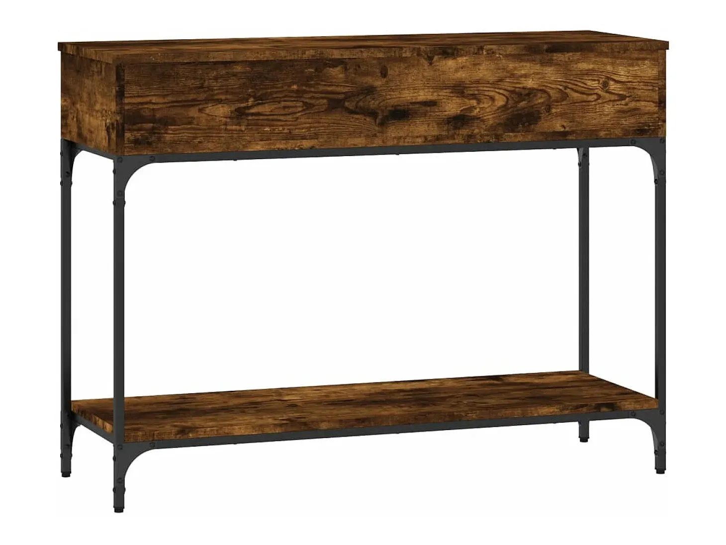 Mesa consola madera contrachapada roble ahumado 100x34,5x75 cm