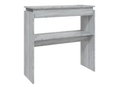 Mesa consola madera contrachapada gris Sonoma 80x30x80 cm ES403403