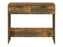 Mesa consola madera contrachapada roble ahumado 90x36x75 cm