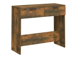 Mesa consola madera contrachapada roble ahumado 90x36x75 cm