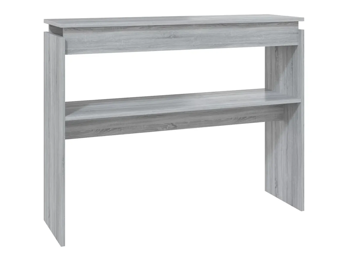 Mesa consola madera contrachapada gris Sonoma 102x30x80 cm