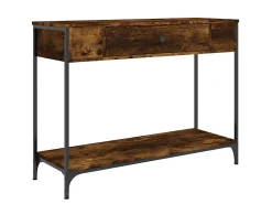 Mesa consola madera contrachapada roble ahumado 100x34,5x75 cm ES453962