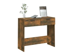 Mesa consola madera contrachapada roble ahumado 90x36x75 cm ES416054