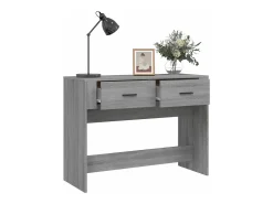 Mesa consola madera contrachapada gris Sonoma 100x39x75 cm ES598685