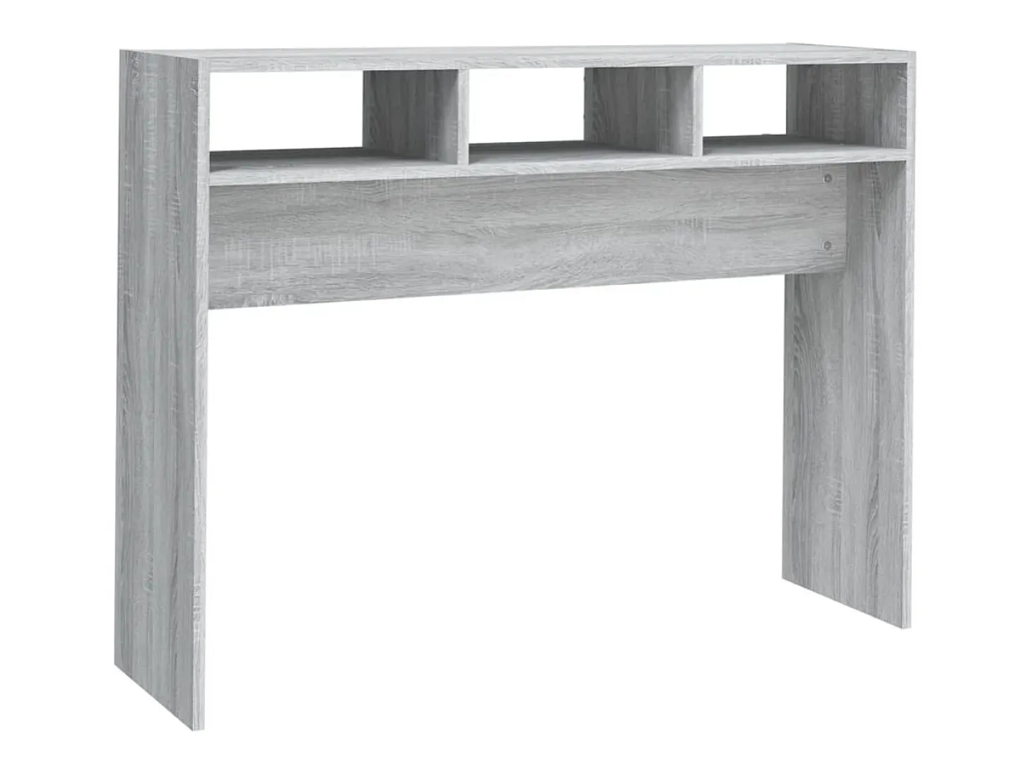 Mesa consola madera contrachapada gris Sonoma 105x30x80 cm