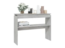 Mesa consola madera contrachapada gris hormigón 102x30x80 cm