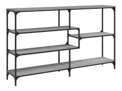 Mesa consola madera contrachapada gris Sonoma 160x32x95 cm