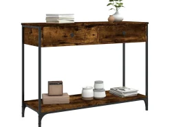 Mesa consola madera contrachapada roble ahumado 100x34,5x75 cm ES992857