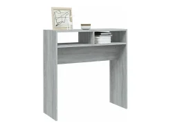 Mesa consola madera contrachapada gris Sonoma 78x30x80 cm