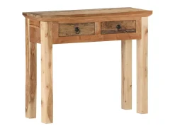 Mesa consola madera de acacia y madera reciclada 90,5x30x75cm
