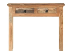 Mesa consola madera de acacia y madera reciclada 90,5x30x75cm ES122030