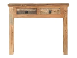 Mesa consola madera de acacia y madera reciclada 90,5x30x75cm