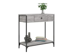 Mesa consola madera de ingeniería gris Sonoma 75x34,5x75 cm