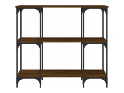 Mesa consola madera de ingeniería marrón roble 102x35x90 cm