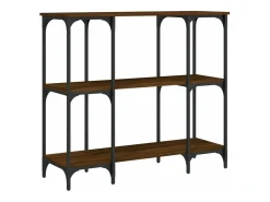 Mesa consola madera de ingeniería marrón roble 102x35x90 cm
