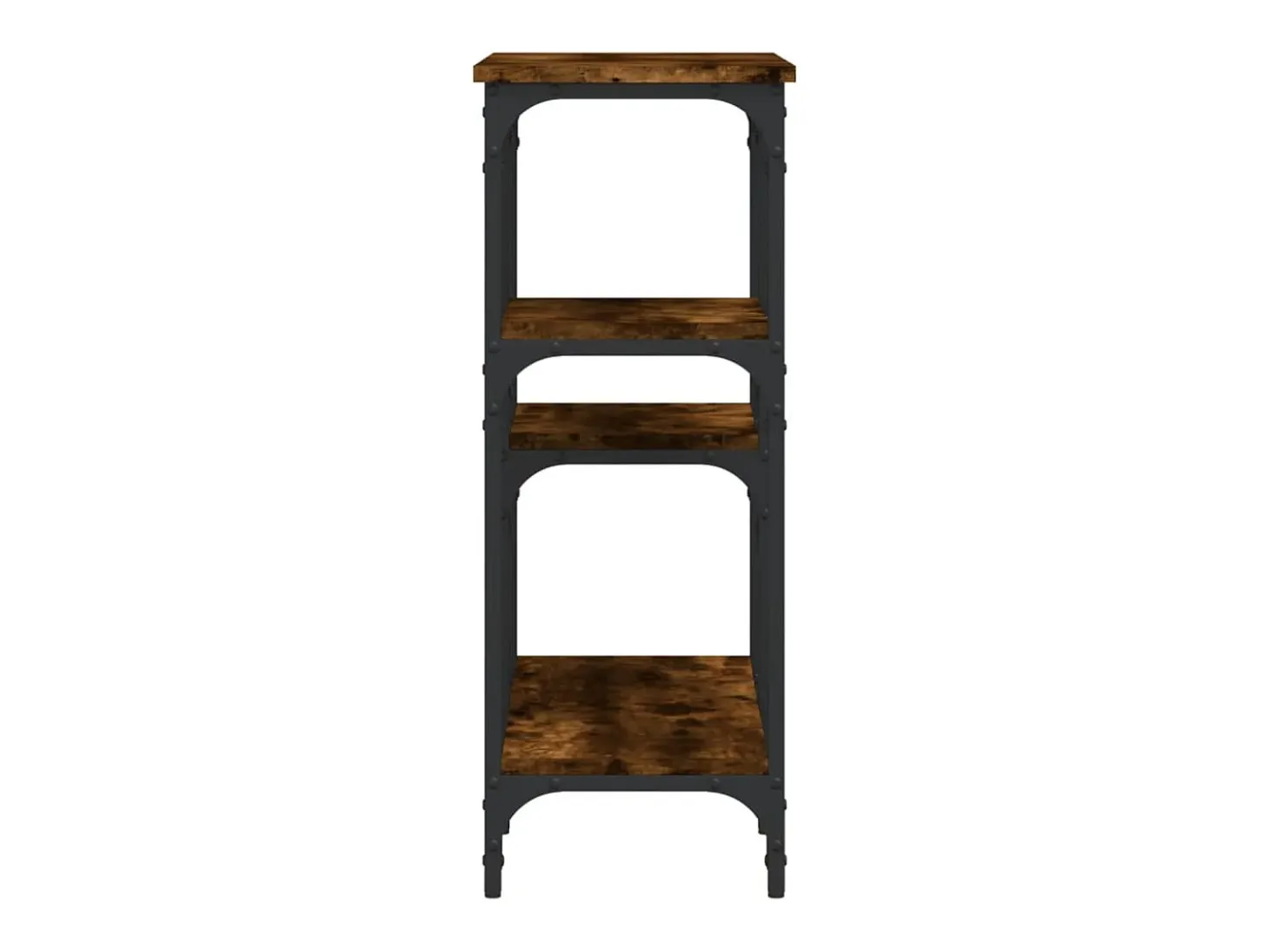 Mesa consola madera de ingeniería roble ahumado 80x29x75 cm