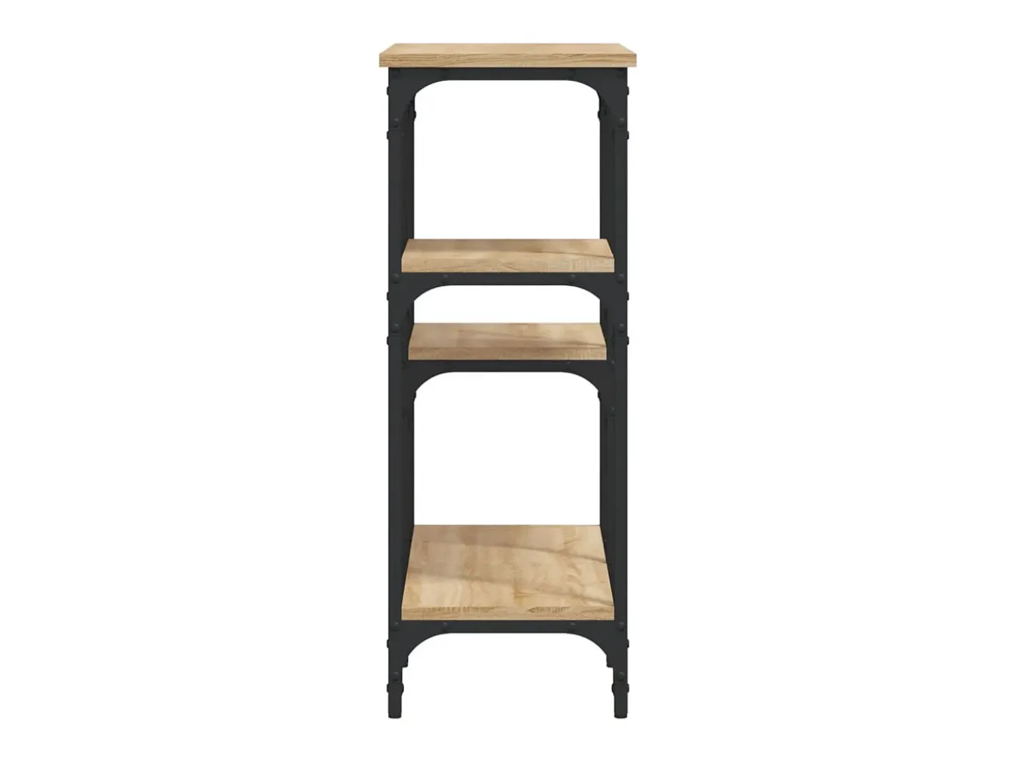 Mesa consola madera de ingeniería roble Sonoma 80x29x75 cm ES714240