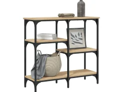 Mesa consola madera de ingeniería roble Sonoma 80x29x75 cm ES714240