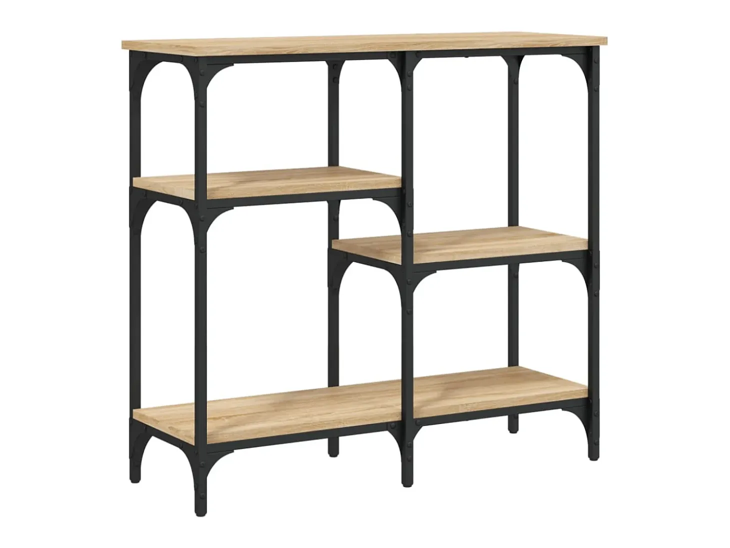 Mesa consola madera de ingeniería roble Sonoma 80x29x75 cm ES714240