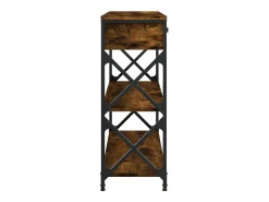 Mesa consola madera de ingeniería roble ahumado 75x28x75 cm