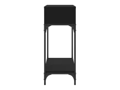 Mesa consola madera de ingeniería negra 100x30,5x75 cm