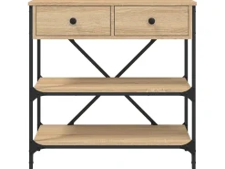 Mesa consola madera de ingeniería roble Sonoma 75x34,5x75 cm ES712787