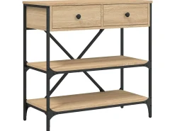 Mesa consola madera de ingeniería roble Sonoma 75x34,5x75 cm ES712787