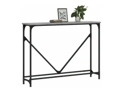 Mesa consola madera de ingeniería gris Sonoma 102x22,5x75 cm