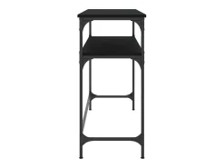 Mesa consola madera de ingeniería negra 100x35,5x75 cm