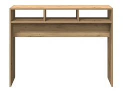 Mesa consola madera de ingeniería roble artesanal 105x30x80 cm