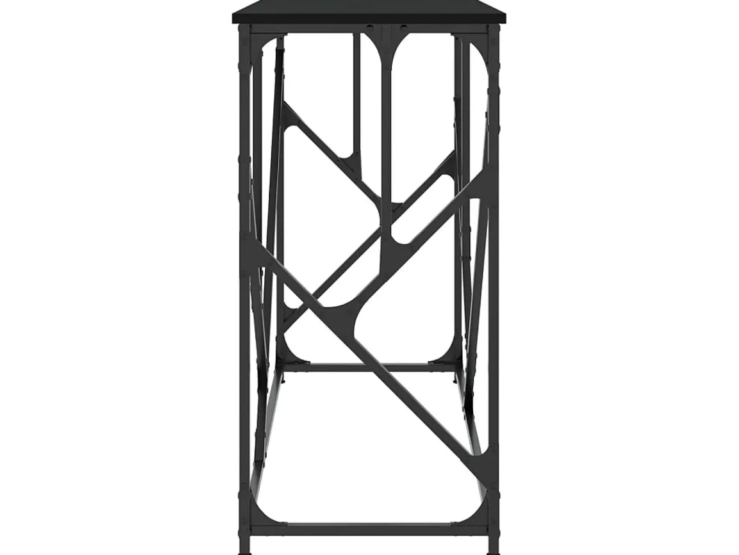 Mesa consola madera de ingeniería negra 100x40x80 cm ES534531