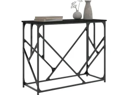 Mesa consola madera de ingeniería negra 100x40x80 cm ES534531