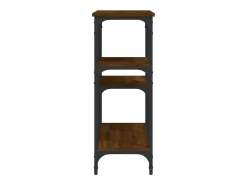 Mesa consola madera de ingeniería marrón roble 102x29x75 cm