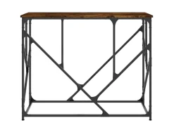 Mesa consola madera de ingeniería roble ahumado 100x40x80 cm ES321626