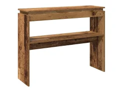 Mesa consola madera de ingeniería envejecida 80x30x102 cm