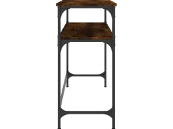 Mesa consola madera de ingeniería roble ahumado 100x35,5x75 cm ES987971