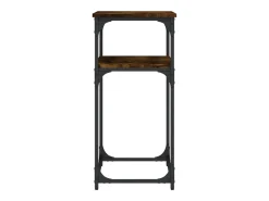 Mesa consola madera de ingeniería roble ahumado 75x35,5x75 cm