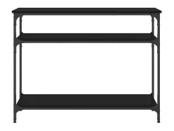 Mesa consola madera de ingeniería negra 100x29x75 cm ES993453