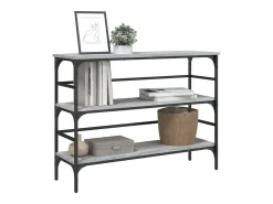 Mesa consola madera de ingeniería gris Sonoma 100x32x75 cm ES259288