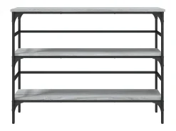 Mesa consola madera de ingeniería gris Sonoma 100x32x75 cm ES259288