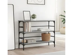 Mesa consola madera de ingeniería gris Sonoma 100x32x75 cm ES259288