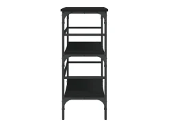 Mesa consola madera de ingeniería negro 100x32x75 cm