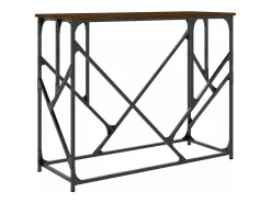 Mesa consola madera de ingeniería marrón roble 100x40x80 cm