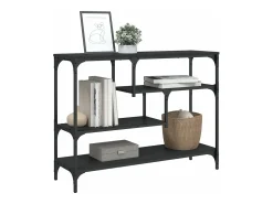 Mesa consola madera de ingeniería negra 100x30x75 cm ES668195