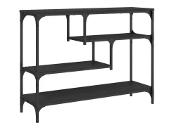 Mesa consola madera de ingeniería negra 100x30x75 cm ES668195