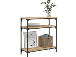 Mesa consola madera de ingeniería roble Sonoma 75x29x75 cm ES813880
