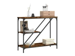 Mesa consola madera de ingeniería roble ahumado 88,5x30x75 cm