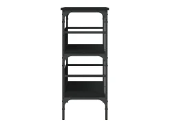 Mesa consola madera de ingeniería negra 75x32x75 cm
