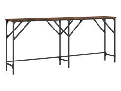 Mesa consola madera de ingeniería roble ahumado 180x29x75 cm ES485122